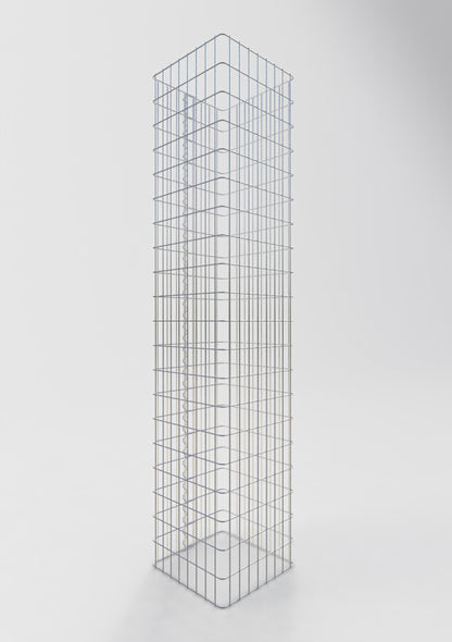 Schanskorfkolom hoekig 42 cm x 42 cm, 200 cm hoog, MW 5 cm x 10 cm