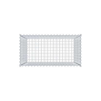 Gabione 100 cm x 90 cm x 50 cm (L x H x T), Maschenweite 5 cm x 5 cm, Spirale