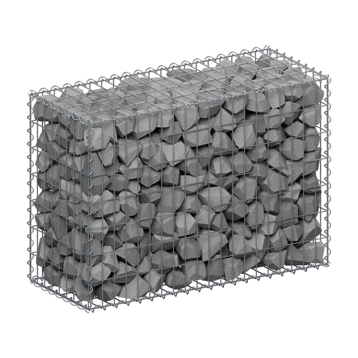 Gabione 100 cm x 70 cm x 40 cm (L x H x T), Maschenweite 5 cm x 10 cm, Spirale