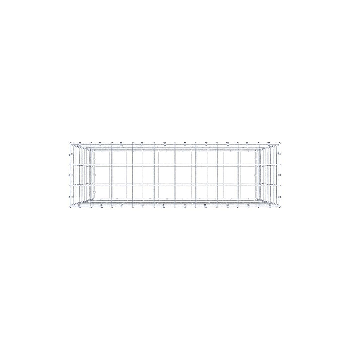 Gabion 100 cm x 90 cm x 30 cm (L x H x D), maskstorlek 10 x 10 cm, spiralring