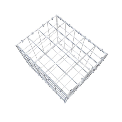 Schanskorf 50 cm x 40 cm x 40 cm (L x H x D), maaswijdte 10 x 10 cm, spiraalring