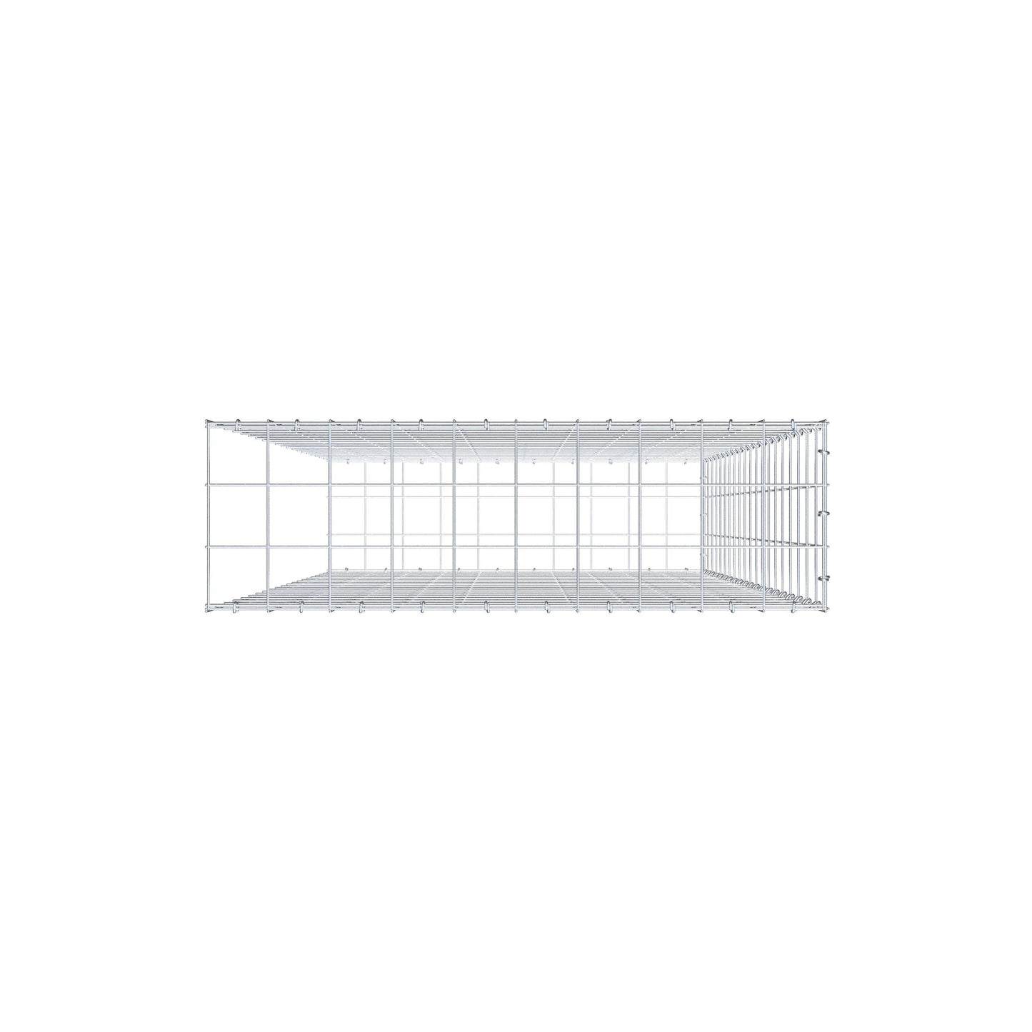 Opzetpaal type 2 200 cm x 100 cm x 30 cm (L x H x D), maaswijdte 10 cm x 10 cm, C-ring