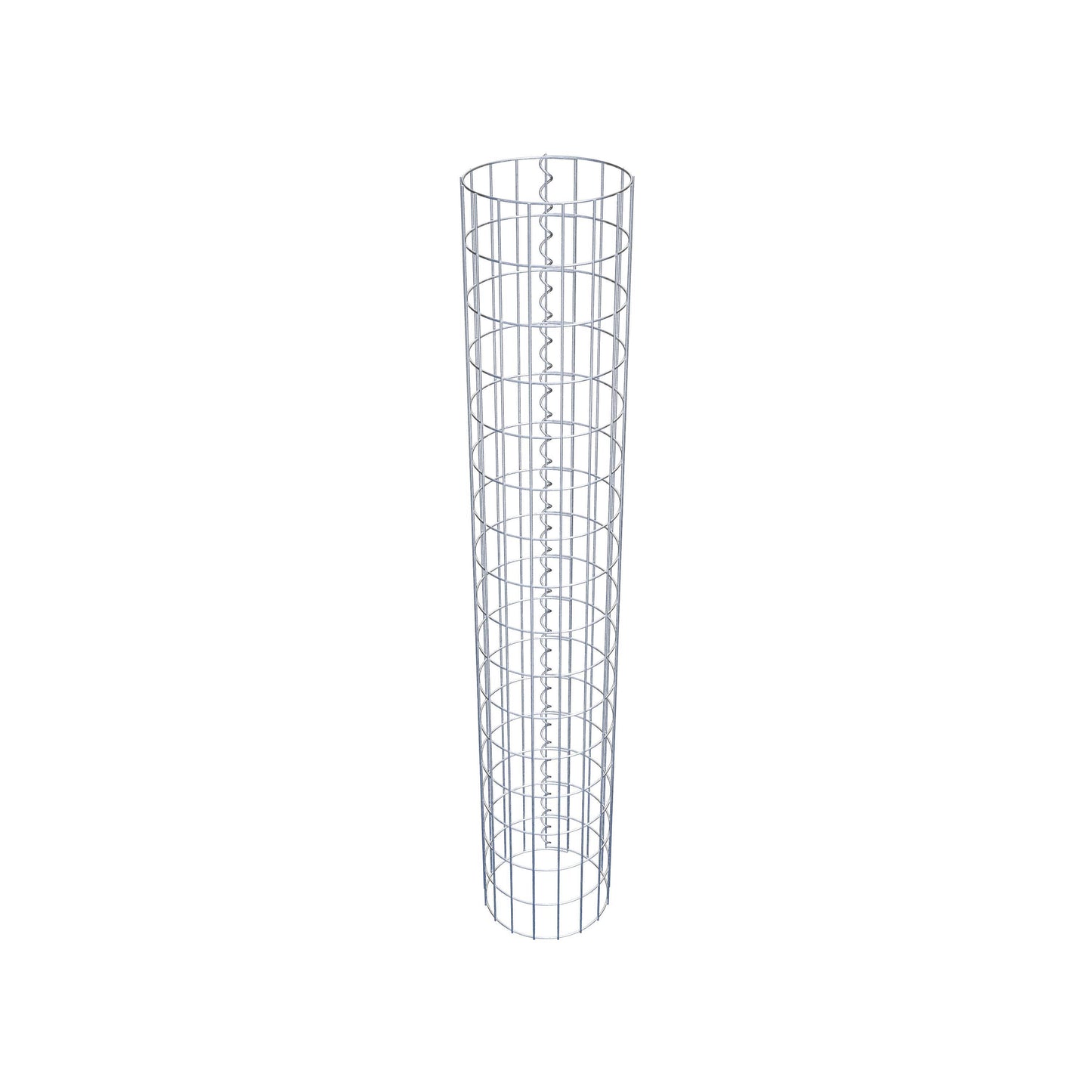 Schanskorfzuil rond 27 cm diameter, 160 cm hoogte, maaswijdte 5 cm x 10 cm