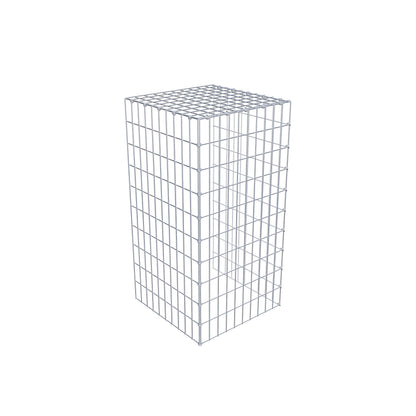 Opbouw schanskorf type 4 100 cm x 50 cm x 50 cm (L x H x D), maaswijdte 5 cm x 10 cm, C-ring