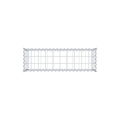 Schanskorf 100 cm x 40 cm x 30 cm (L x H x D), maaswijdte 10 cm x 10 cm, spiraalvormig