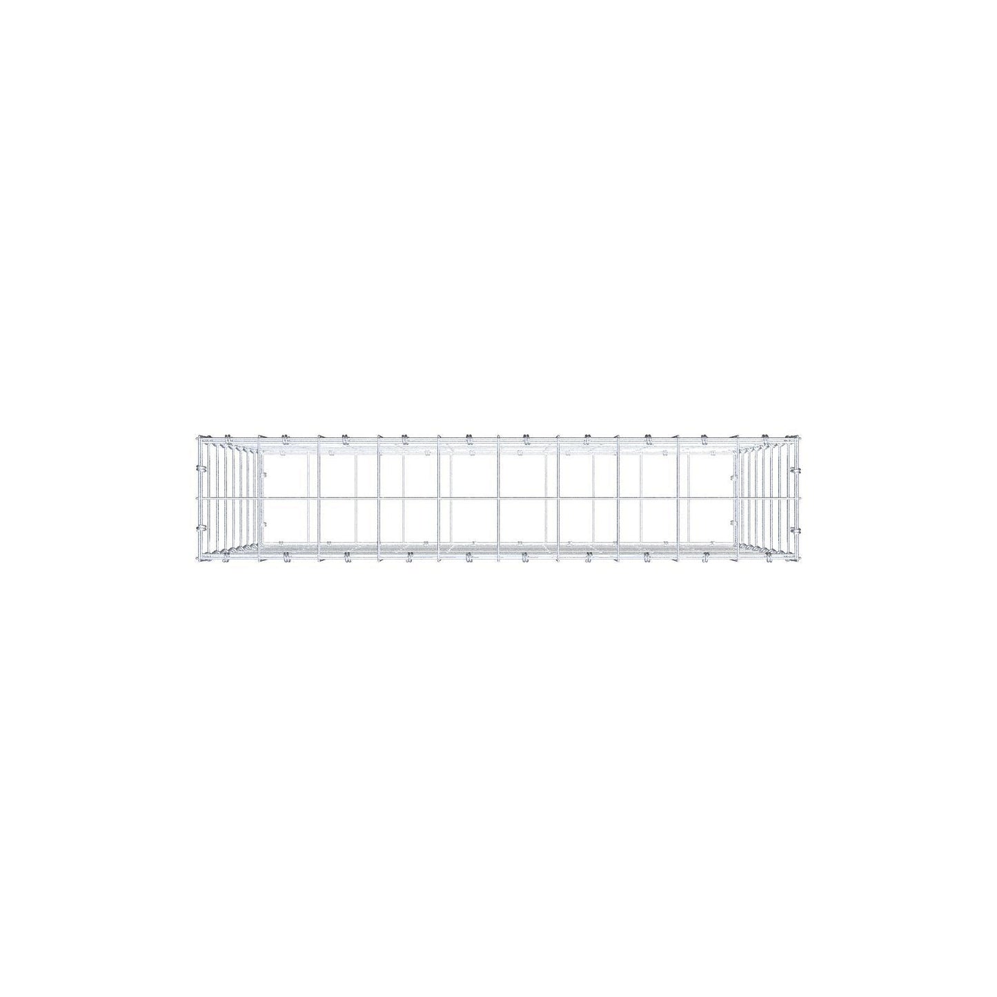 Gabion 100 cm x 80 cm x 20 cm (L x H x D), mesh size 10 x 10 cm, spiral ring