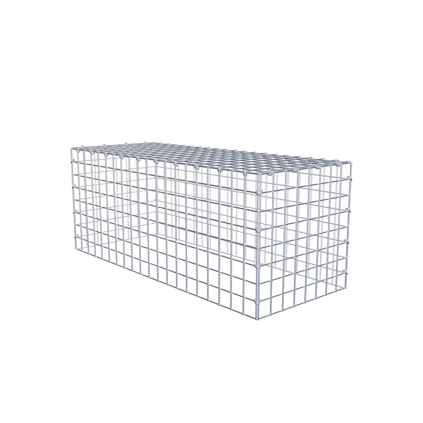 Opzetpaal type 3 100 cm x 40 cm x 40 cm (L x H x D), maaswijdte 5 cm x 5 cm, C-ring