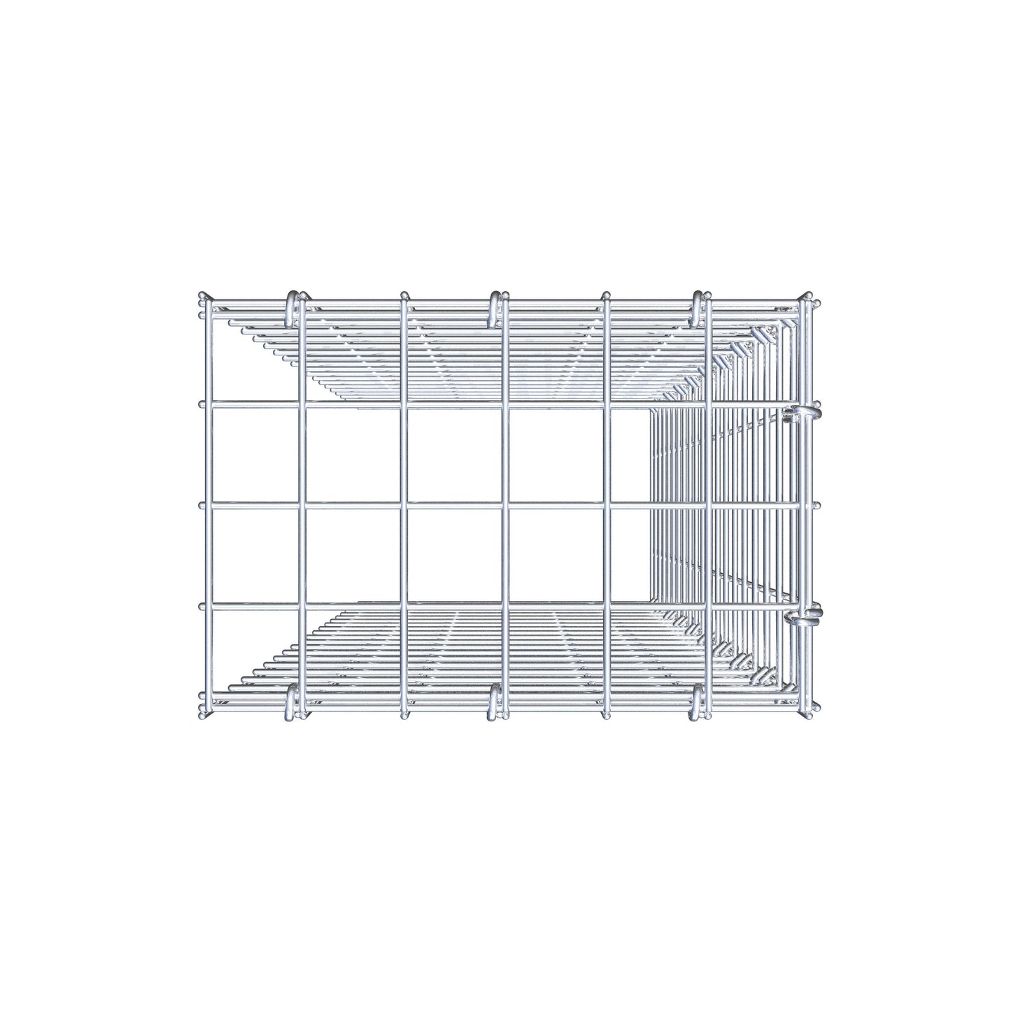 Bevestigbare schanskorf type 4 100 cm x 30 cm x 20 cm (L x H x D), maaswijdte 5 cm x 5 cm, C-ring