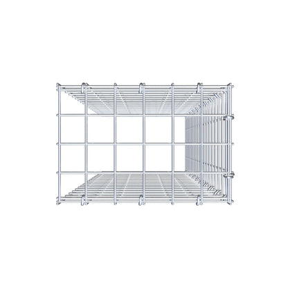 Bevestigbare schanskorf type 4 100 cm x 30 cm x 20 cm (L x H x D), maaswijdte 5 cm x 5 cm, C-ring