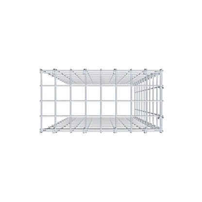 Monteret gabion type 4 100 cm x 40 cm x 20 cm (L x H x D), maskestørrelse 5 cm x 10 cm, C-ring
