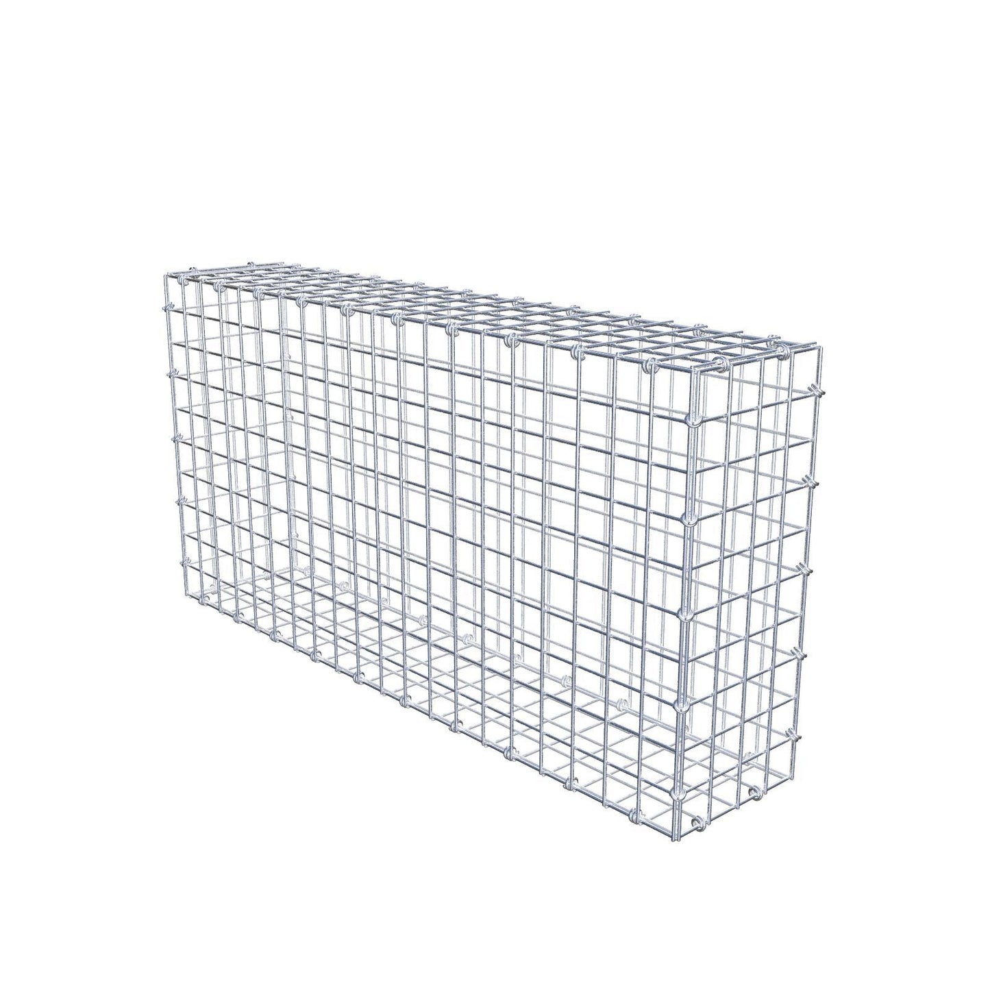 Gabbione 100 cm x 50 cm x 20 cm (L x H x P), maglia 5 x 5 cm, anello a spirale