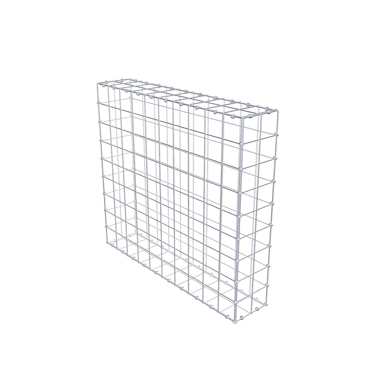 Gabion 100 cm x 90 cm x 20 cm (L x H x D), maskstorlek 10 x 10 cm, spiralring