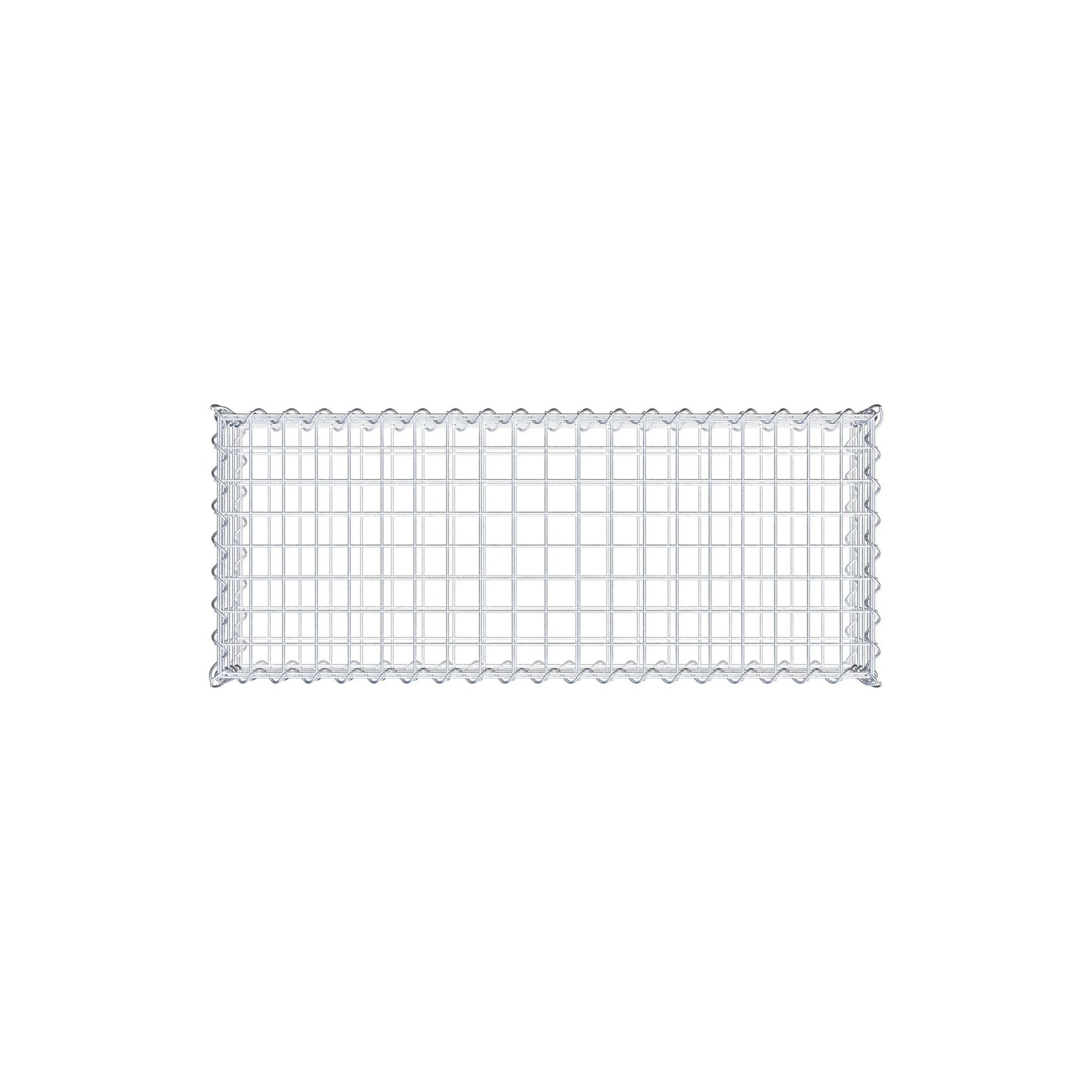 Schanskorf 100 cm x 20 cm x 40 cm (L x H x D), maaswijdte 5 cm x 5 cm, spiraalvormig