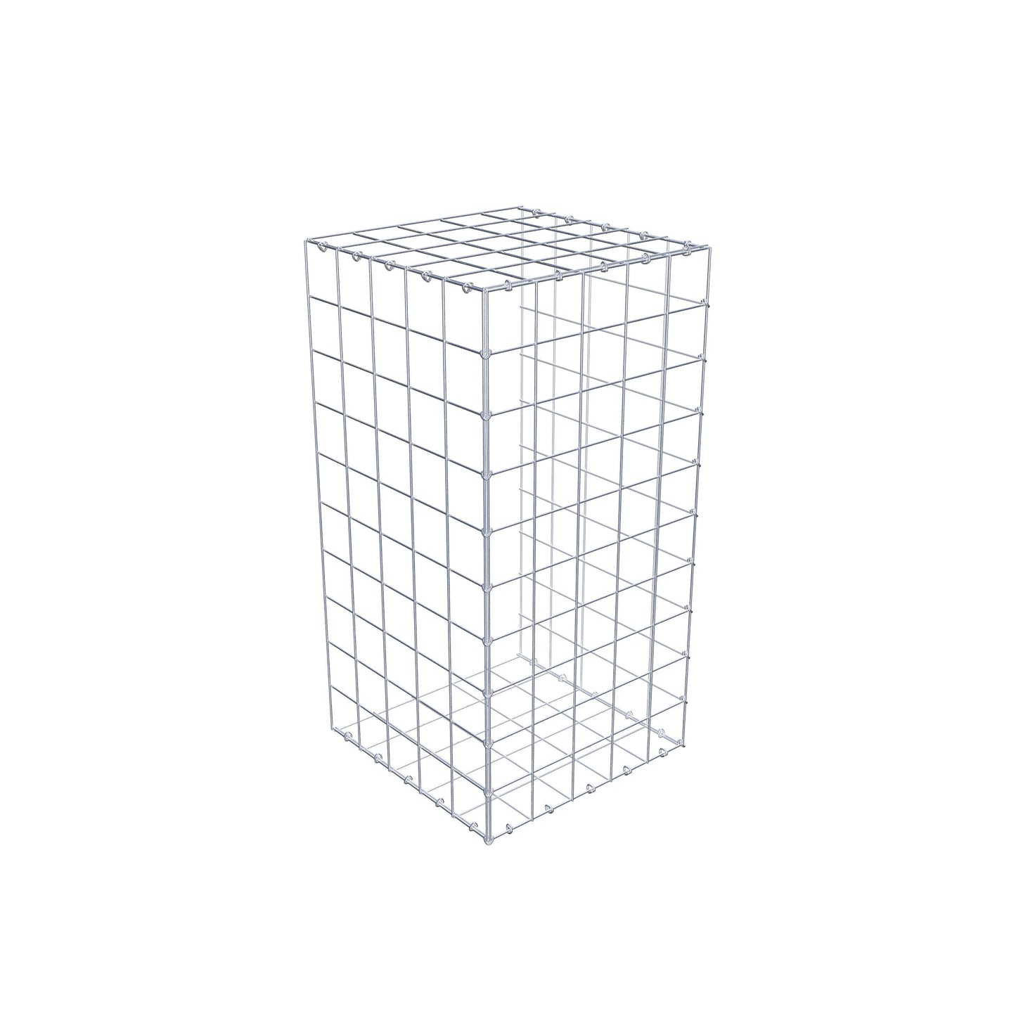 Bevestigbare schanskorf type 2 100 cm x 50 cm x 50 cm (L x H x D), maaswijdte 10 cm x 10 cm, C-ring