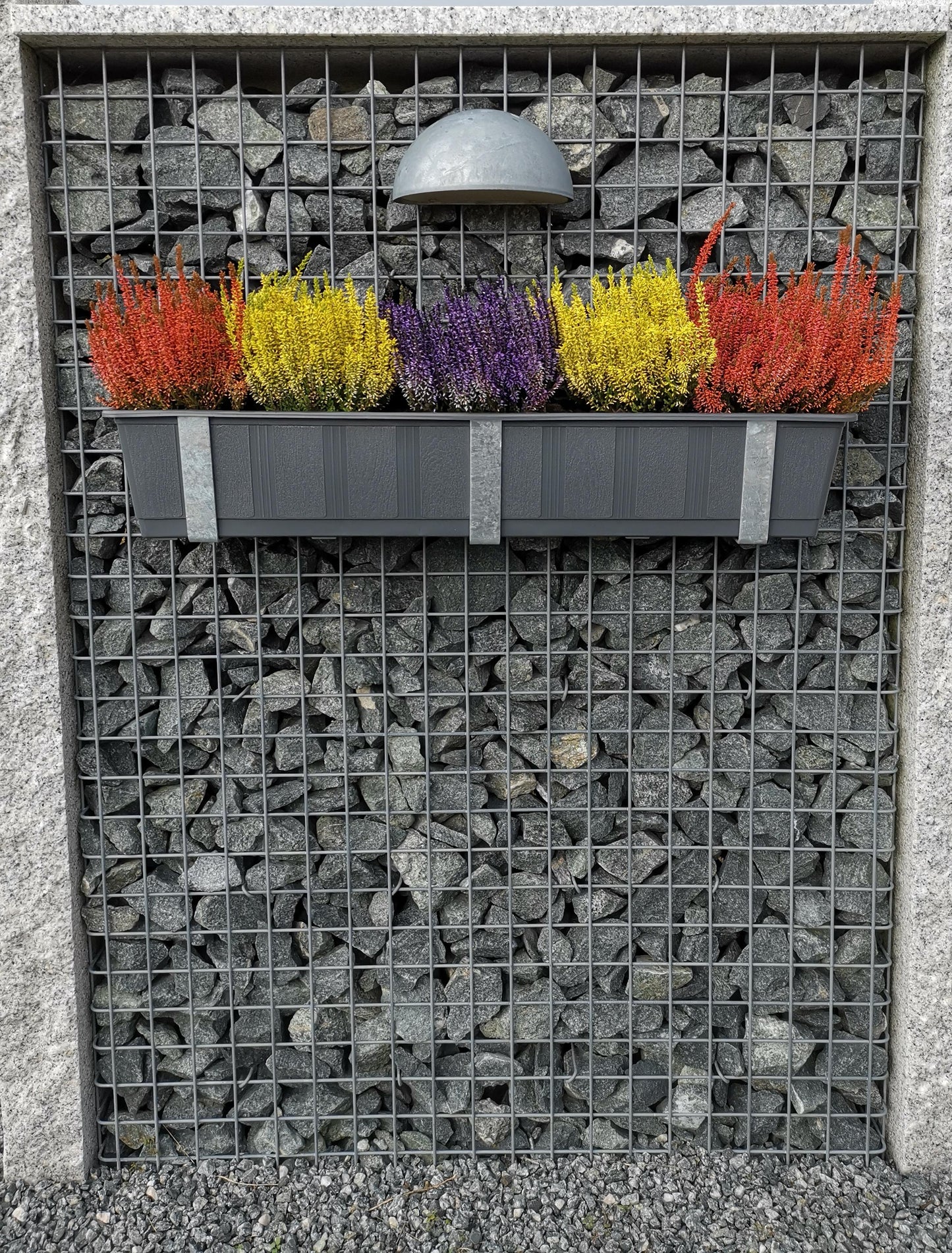 Galvaniserede blomsterkasseholdere i sæt af 3 til gabioner MW 5 x 5