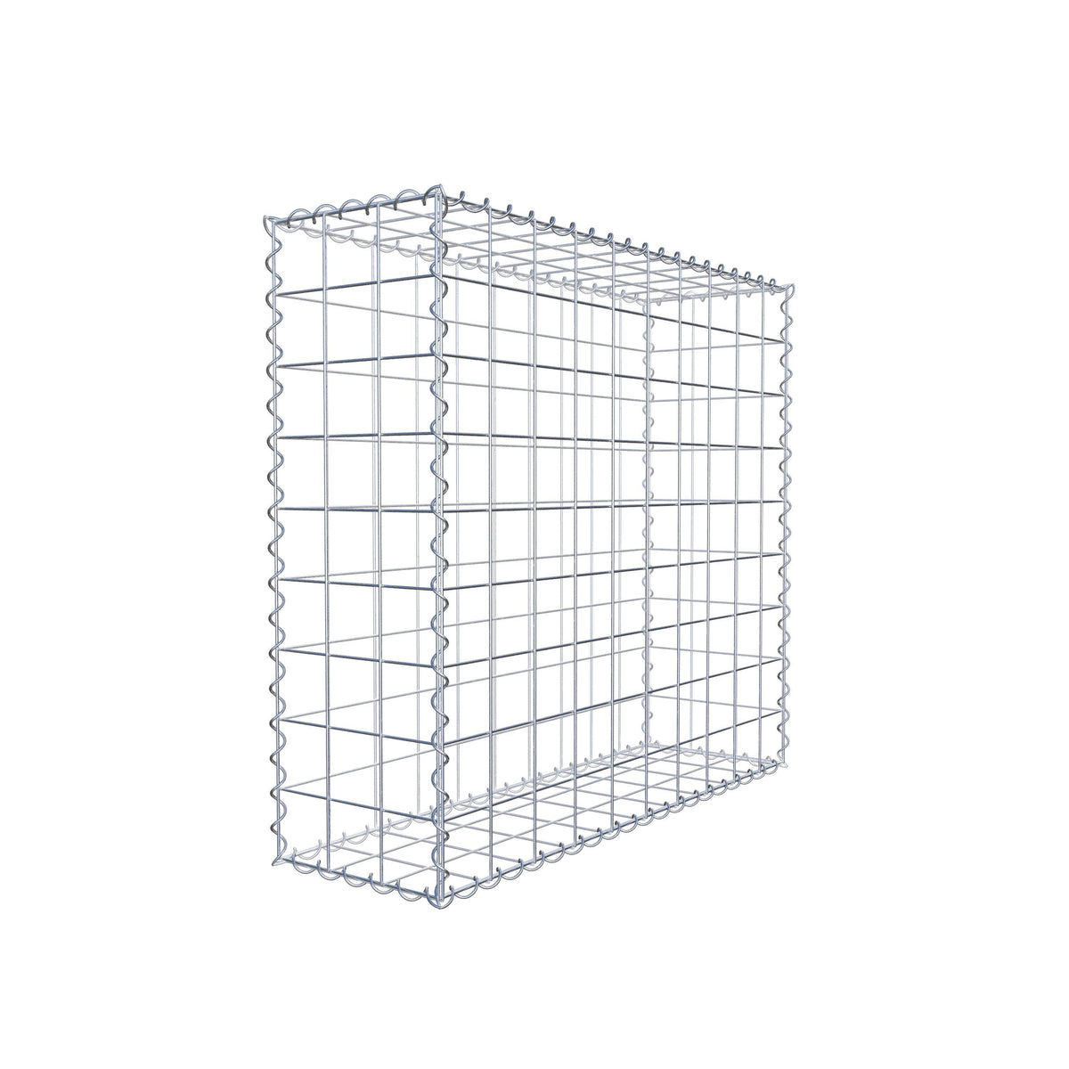 Gabion 100 cm x 90 cm x 30 cm (L x H x D), maskstorlek 10 cm x 10 cm, spiral