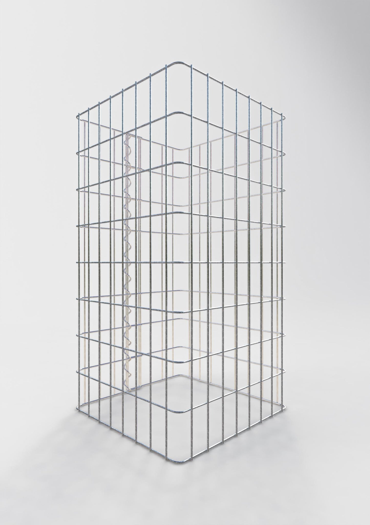 Gabionsøjle firkantet 42 cm x 42 cm, 80 cm højde, MW 5 cm x 10 cm