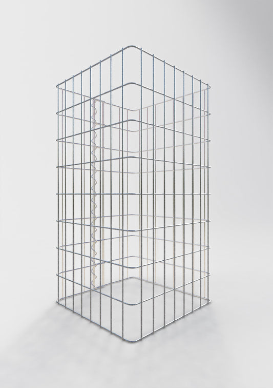 Colonna di gabbioni, angolare 42 cm x 42 cm, alta 80 cm, MW 5 cm x 10 cm