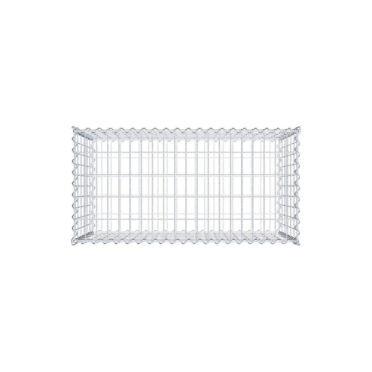 Gabbione 100 cm x 60 cm x 50 cm (L x H x P), maglia 5 cm x 10 cm, spirale