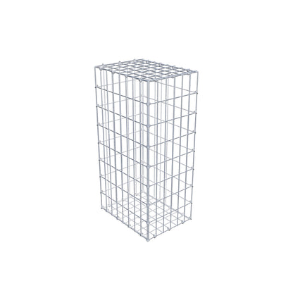 Gabbione 80 cm x 40 cm x 30 cm (L x H x P), maglia 5 cm x 10 cm, anello a C