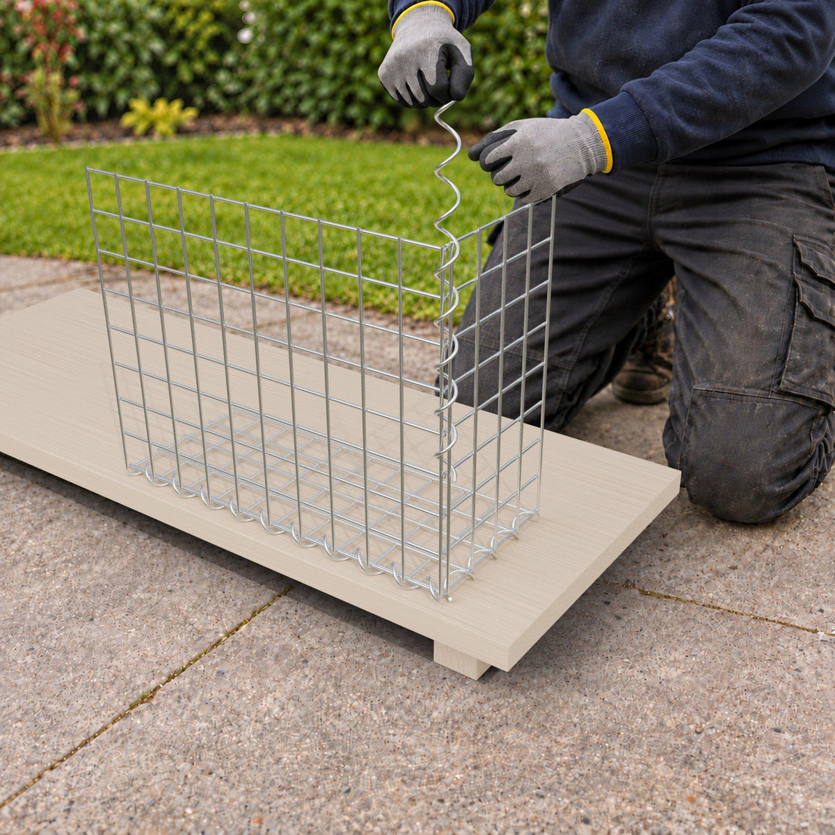 Gabion 50 cm x 40 cm x 20 cm (L x H x P), mailles 5 cm x 5 cm, spirale
