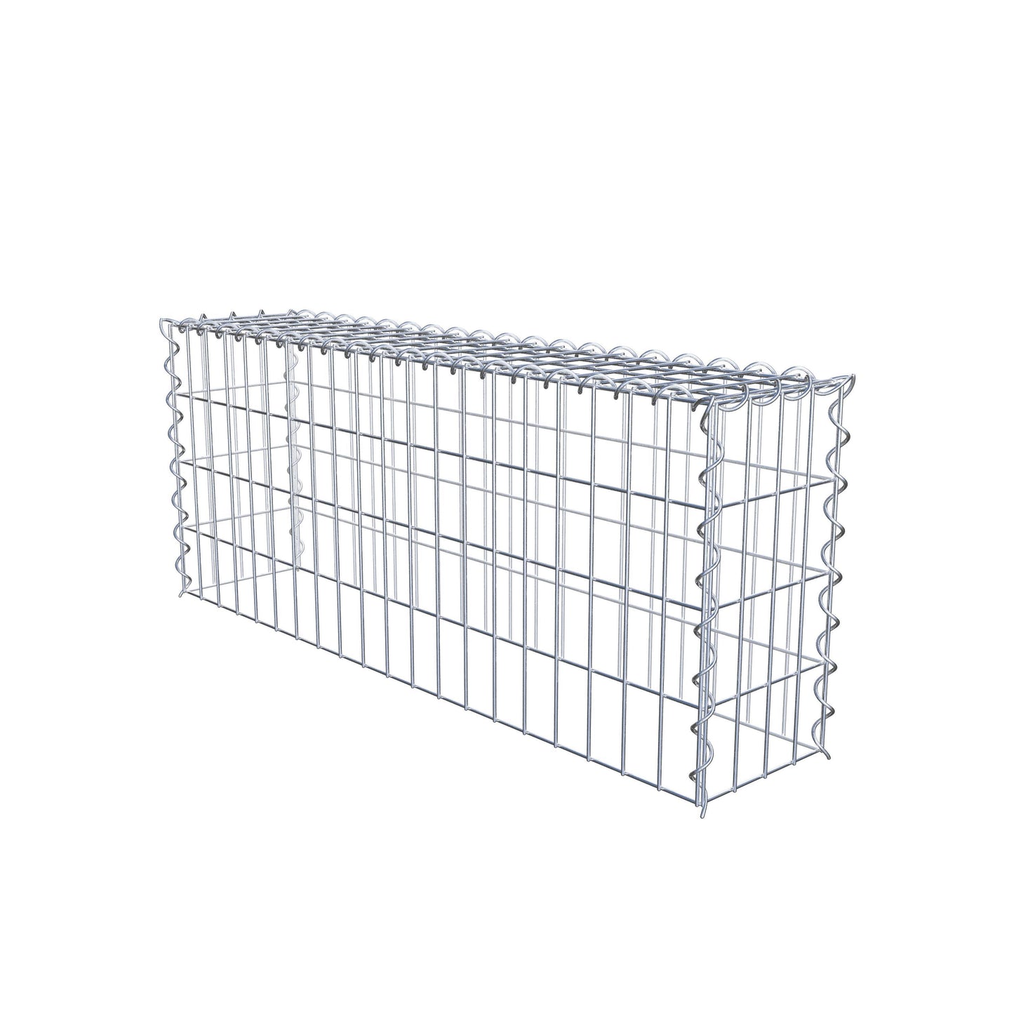 Opvokset gabion type 3 100 cm x 40 cm x 20 cm (L x H x D), maskestørrelse 5 cm x 10 cm, spiral