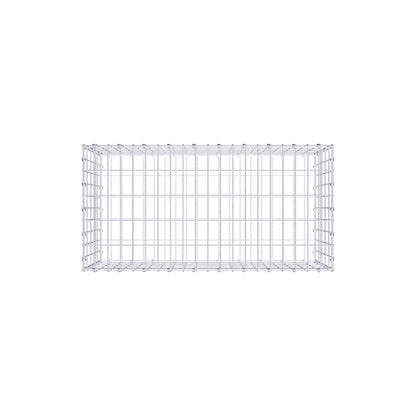 Gabion 100 cm x 50 cm x 50 cm (L x H x D), maskestørrelse 5 x 10 cm, spiralring