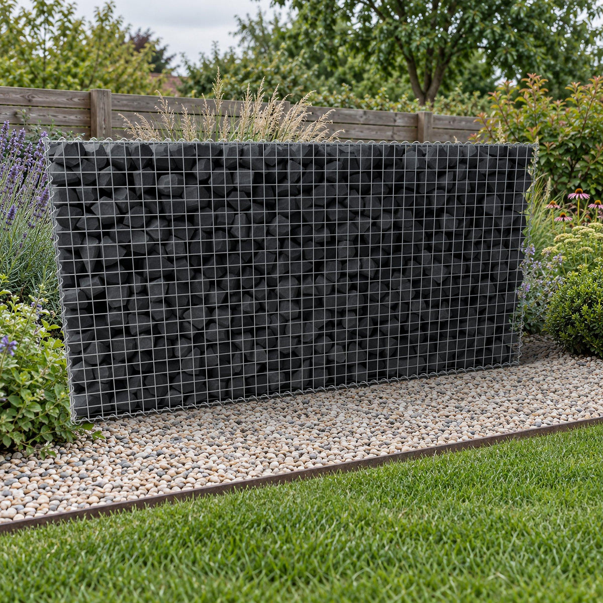Gabion 200 cm x 100 cm x 30 cm (L x H x P), mailles 5 cm x 5 cm, spirale