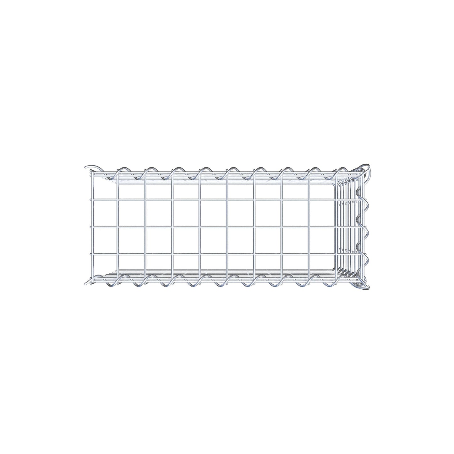 Opvokset gabion type 4 50 cm x 40 cm x 20 cm (L x H x D), maskestørrelse 5 cm x 5 cm, spiral