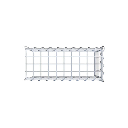 Opvokset gabion type 4 50 cm x 40 cm x 20 cm (L x H x D), maskestørrelse 5 cm x 5 cm, spiral