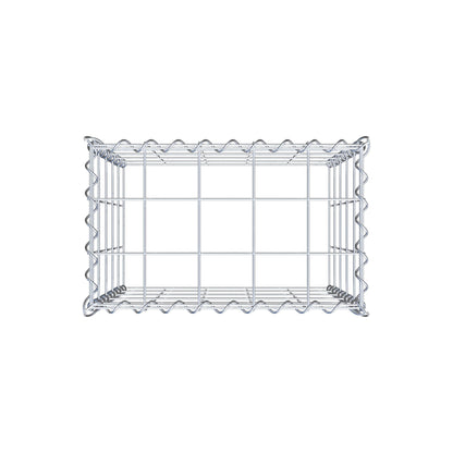 Gabion rapporté type 3 50 cm x 50 cm x 30 cm (L x H x P), mailles 10 cm x 10 cm, spirale