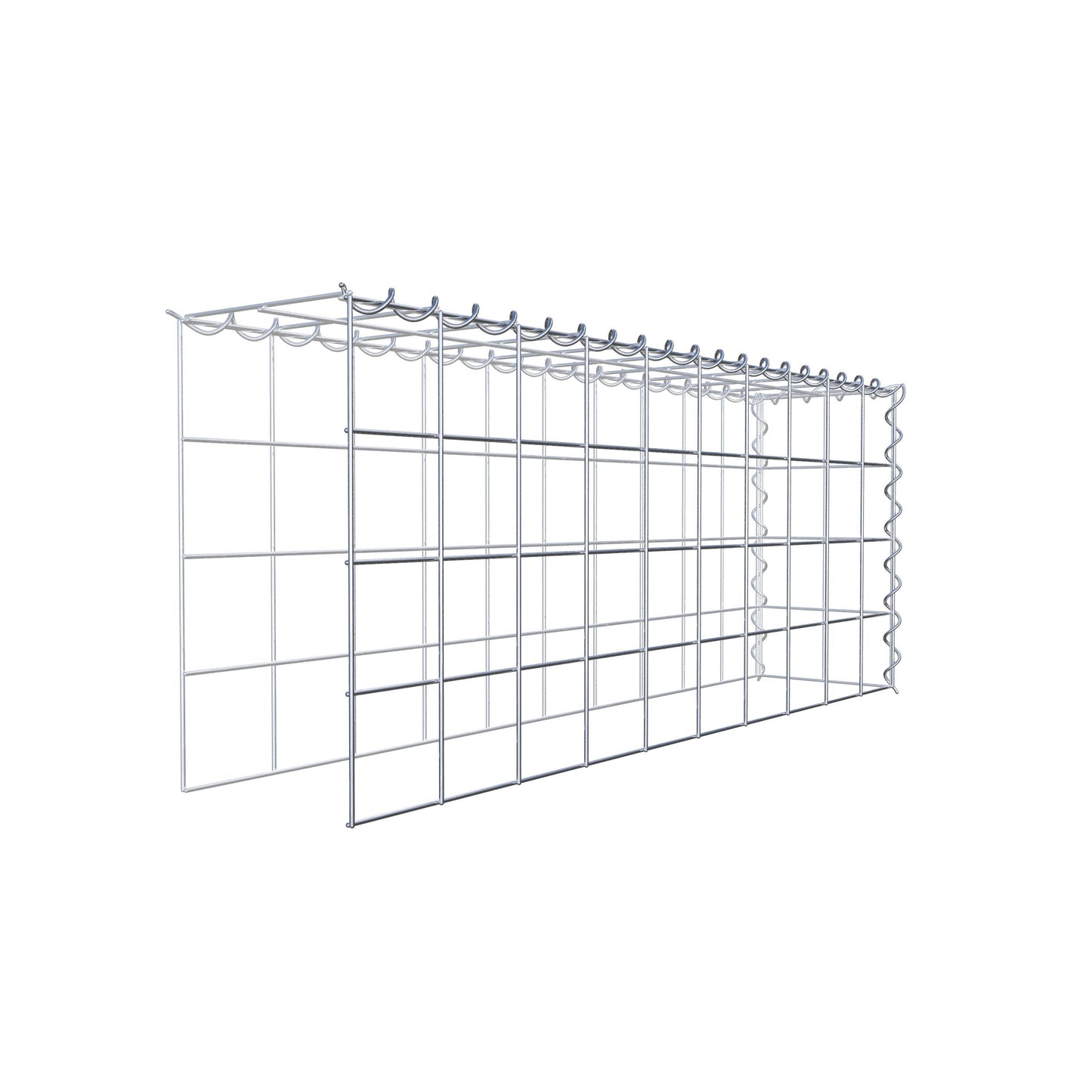 Add-on schanskorf type 4 100 cm x 40 cm x 20 cm (L x H x D), maaswijdte 10 cm x 10 cm, spiraalvormig