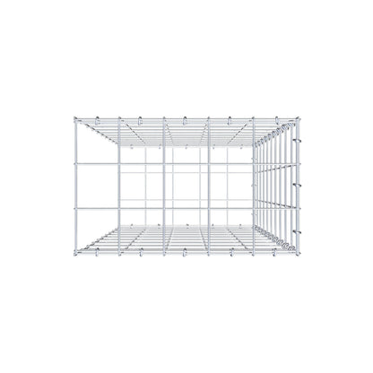 Type 2 oplegkorf 100 cm x 50 cm x 30 cm (L x H x D), maaswijdte 10 cm x 10 cm, C-ring