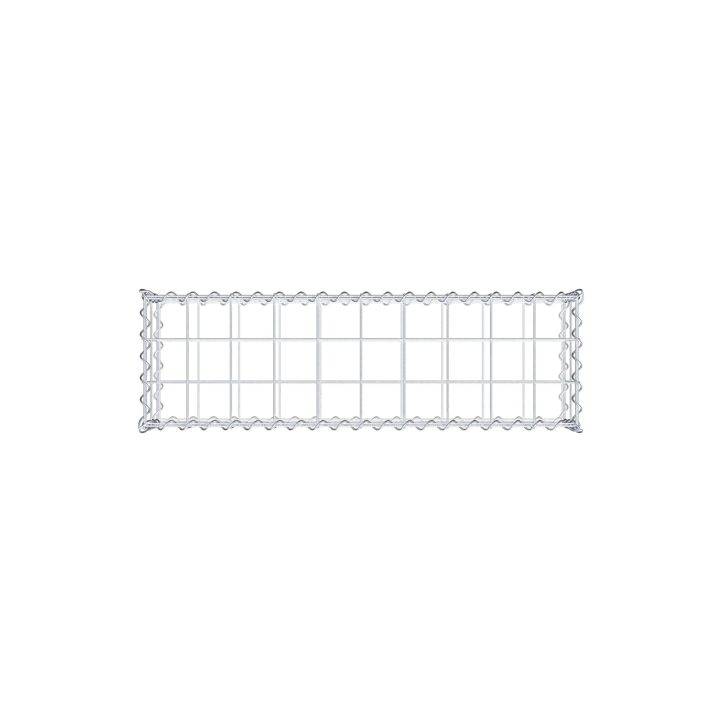 Schanskorf 100 cm x 20 cm x 30 cm (L x H x D), maaswijdte 10 cm x 10 cm, spiraalvormig