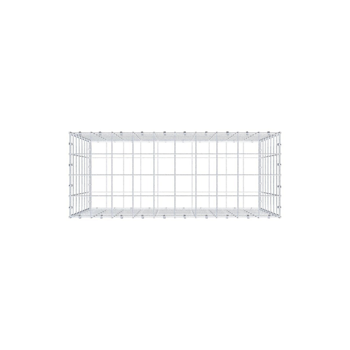 Gabion 100 cm x 70 cm x 40 cm (L x H x D), maskstorlek 10 x 10 cm, spiralring