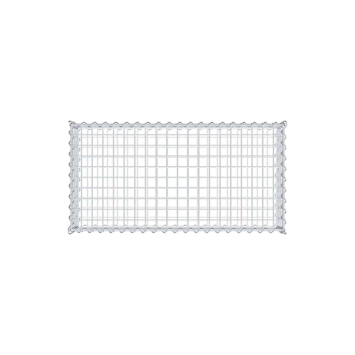Gabbione 100 cm x 20 cm x 50 cm (L x H x P), maglia 5 cm x 5 cm, spirale