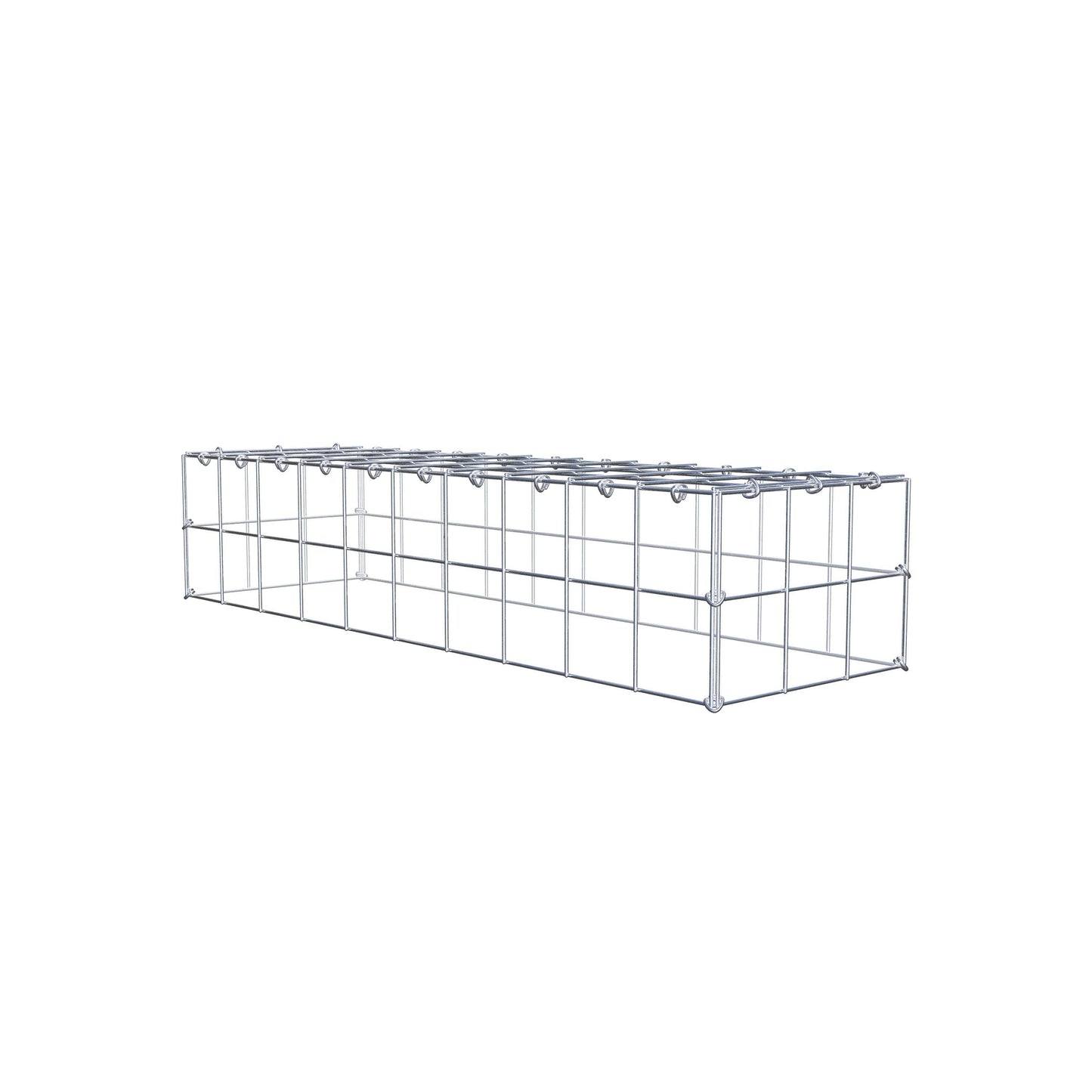 Anbaugabione Typ 3 100 cm x 20 cm x 30 cm (L x H x T), Maschenweite 10 cm x 10 cm, C-Ring