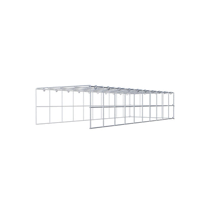 Type 4 oplegkorf 100 cm x 20 cm x 40 cm (L x H x D), maaswijdte 10 cm x 10 cm, C-ring