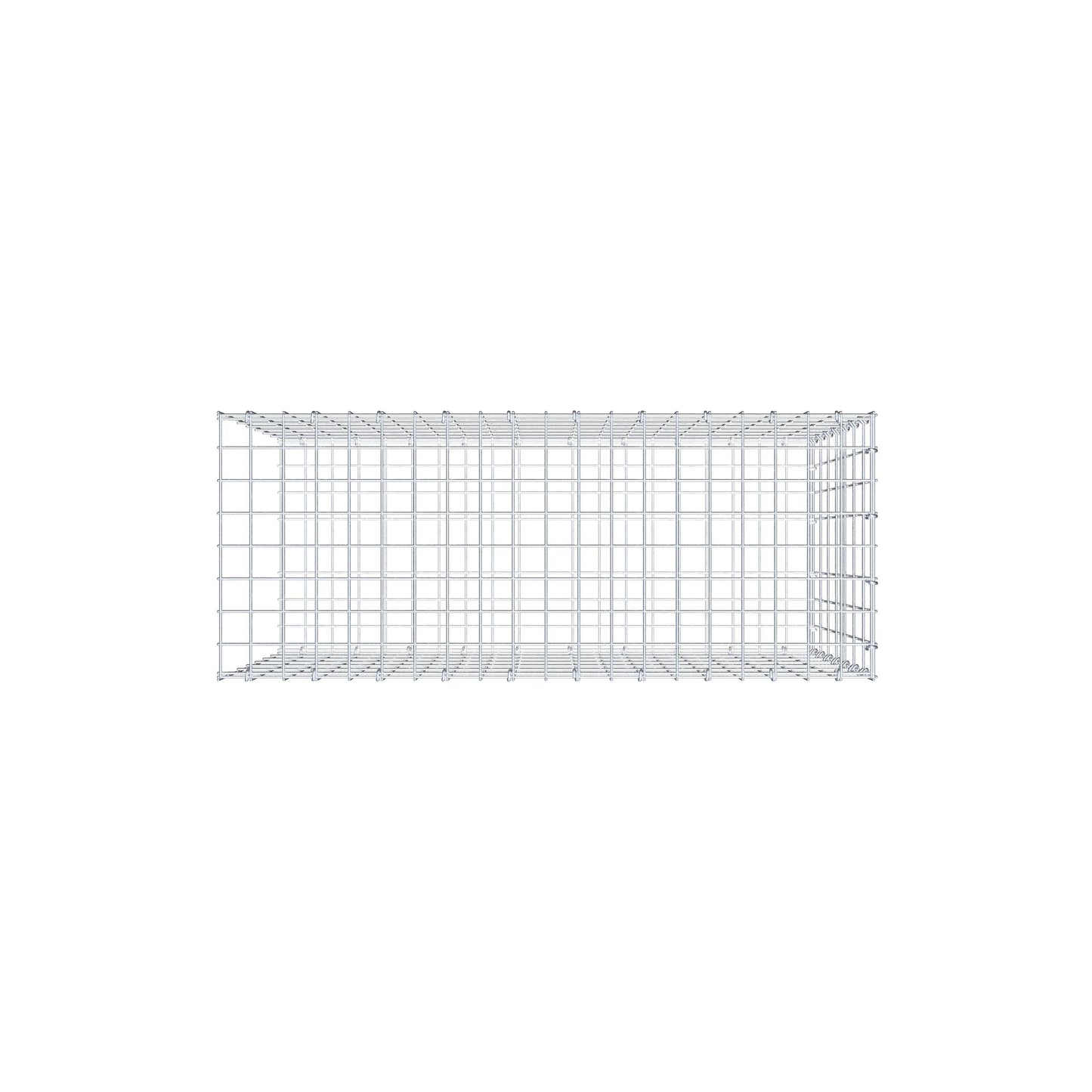 Opzetpaal type 2 100 cm x 70 cm x 40 cm, maaswijdte 5 cm x 10 cm, C-ring