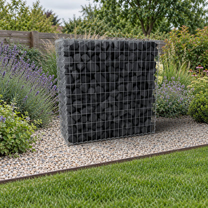 Gabion 100 cm x 100 cm x 40 cm (L x H x P), mailles 5 cm x 10 cm, spirale