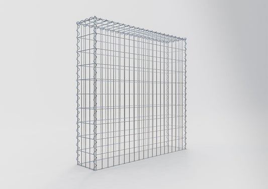 Gabion rapporté type 3 100 cm x 100 cm x 20 cm (L x H x P), mailles 5 cm x 10 cm, spirale