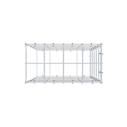 Type 2 oplegkorf 50 cm x 40 cm x 20 cm (L x H x D), maaswijdte 10 cm x 10 cm, C-ring