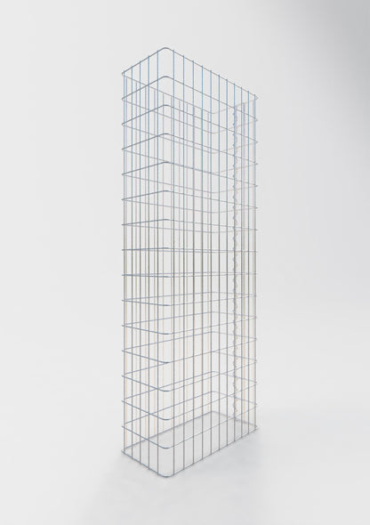 Gabion fence length 57 cm, height 180 cm, depth 27 cm, mesh size 5 x 10 cm