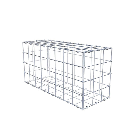 Gabbione 80 cm x 40 cm x 30 cm (L x H x P), maglia 10 x 10 cm, anello a spirale