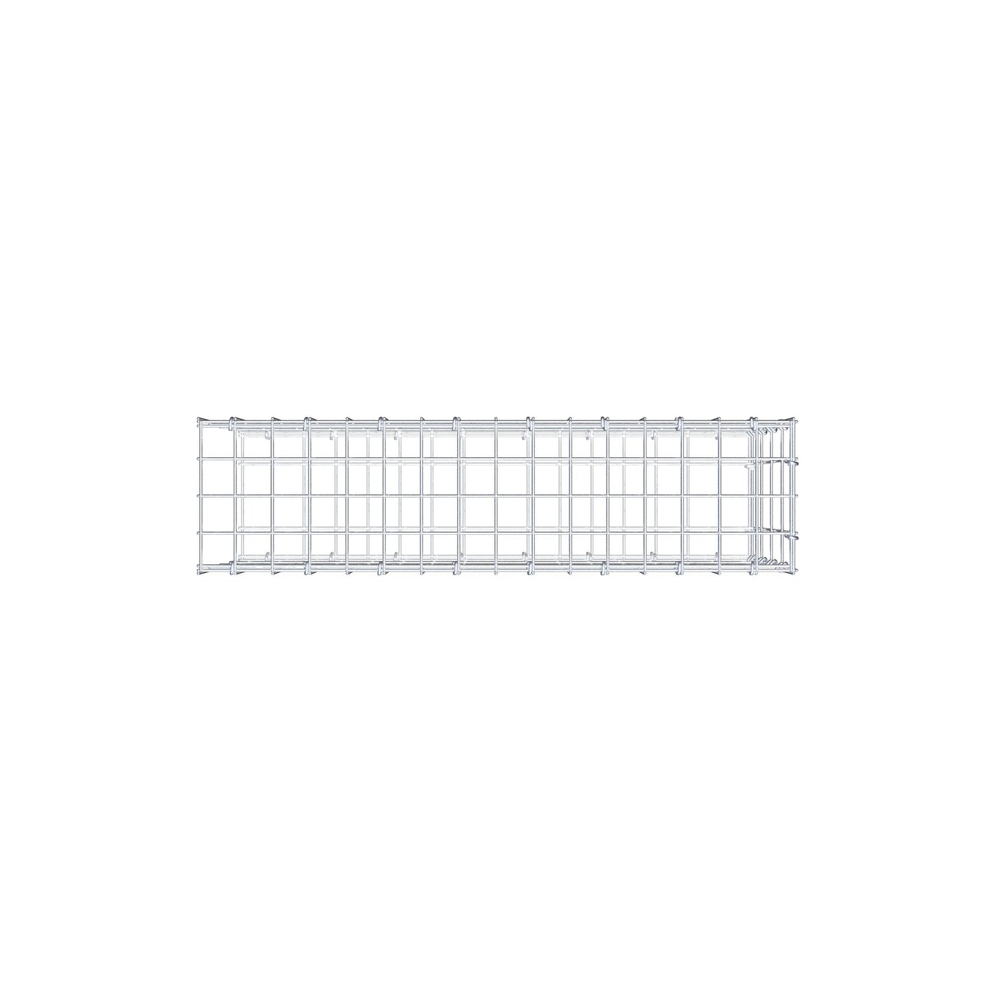 Monteret gabion type 2 80 cm x 40 cm x 20 cm, maskestørrelse 5 cm x 10 cm, C-ring
