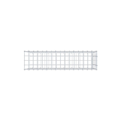 Monteret gabion type 2 80 cm x 40 cm x 20 cm, maskestørrelse 5 cm x 10 cm, C-ring