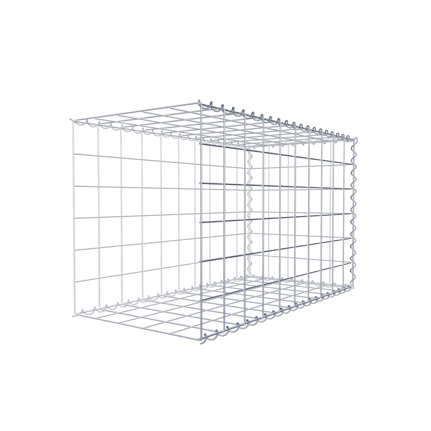 Gabbione aggiuntivo tipo 2 100 cm x 60 cm x 50 cm (L x A x P), maglia 10 cm x 10 cm, spirale