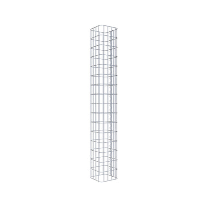 Colonne de gabion carrée 22 cm x 22 cm, 160 cm de hauteur, MW 5 cm x 10 cm