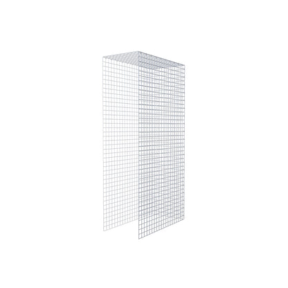 Monteret gabion type 4 200 cm x 100 cm x 50 cm (L x H x D), maskestørrelse 5 cm x 5 cm, C-ring