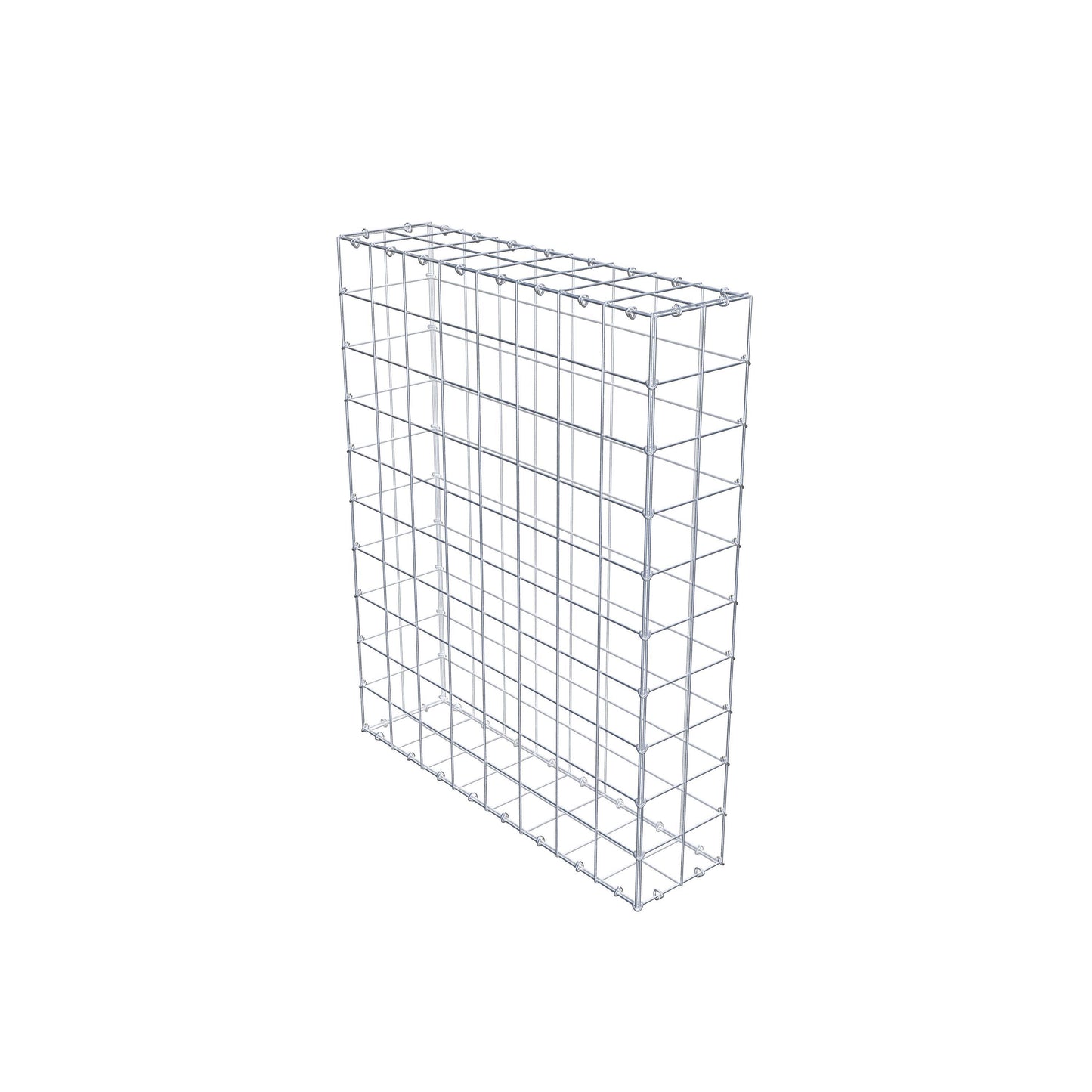 Gavión 100 cm x 80 cm x 20 cm (L x A x P), luz de malla 10 cm x 10 cm, anillo en C